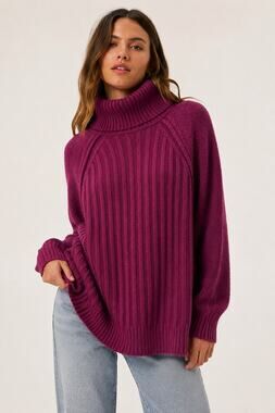 Free People Big City Turtleneck Sweater Size Small